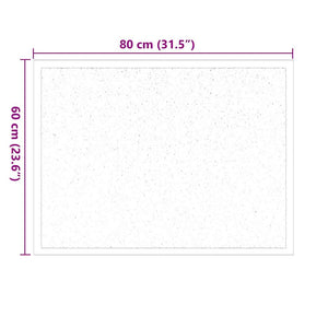Anthrazit Fußmatte Teddy Stoff 80x60 cm