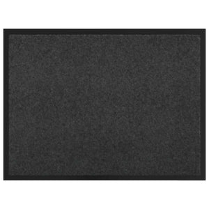 Anthrazit Fußmatte Teddy Stoff 80x60 cm