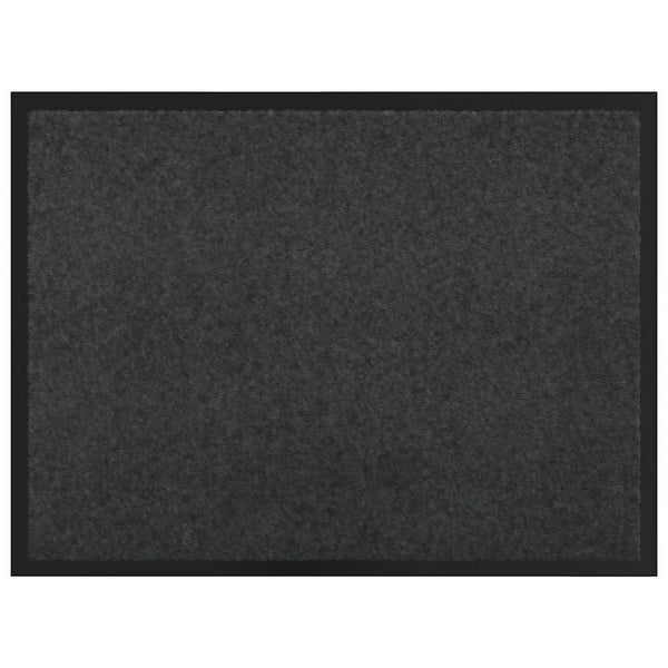 Anthrazit Fußmatte Teddy Stoff 80x60 cm