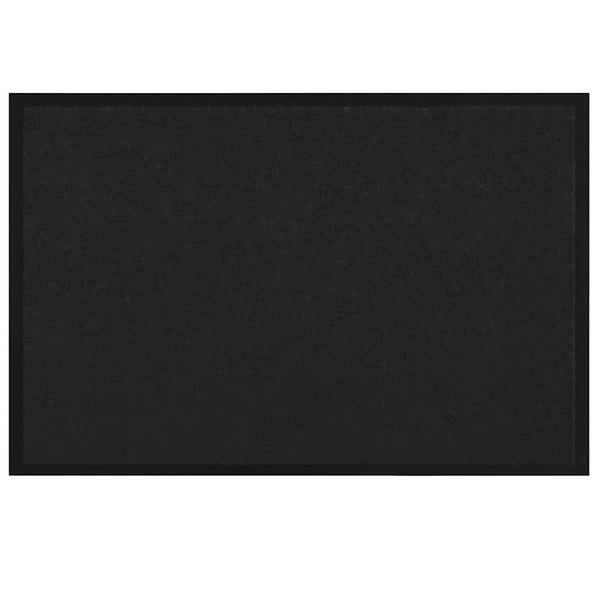 Schwarze Fußmatte Teddy-Stoff 60x40 cm