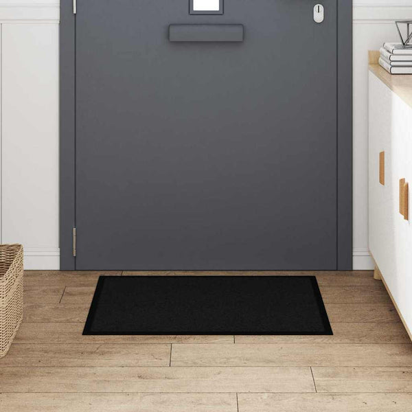 Schwarze Teddy Fußmatte 80x60 cm