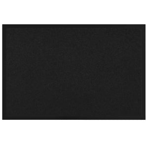 Schwarze Fußmatte Teddy Stoff 120x80 cm