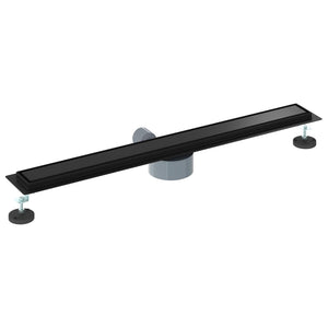 Schwarzer Duschablauf 80cm Edelstahl