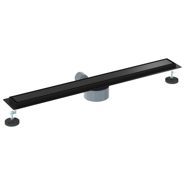 Schwarzer Duschablauf 80cm Edelstahl