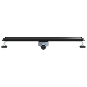 Schwarzer Duschablauf 80cm Edelstahl