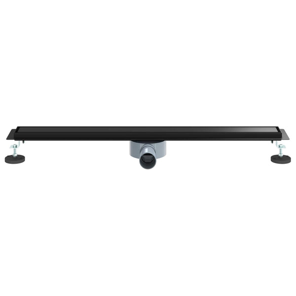 Schwarzer Duschablauf 80cm Edelstahl