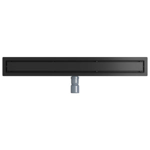 Schwarzer Duschablauf 80cm Edelstahl