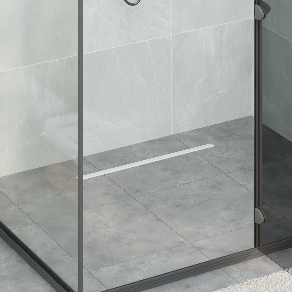 360° Duschablauf Silber 60cm Edelstahl