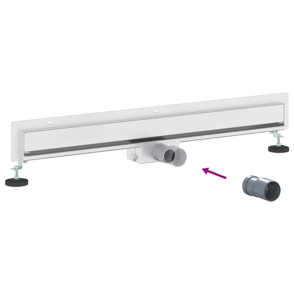 Wandmontierter Duschablauf Silber 80cm