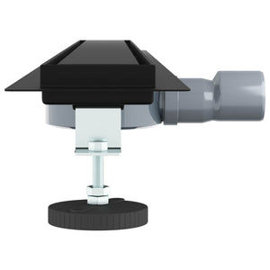 Schwarzer Duschablauf 90 cm mit Siphon