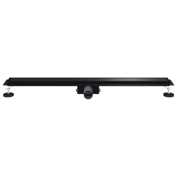 2-in-1 Duschablauf Schwarz 100cm