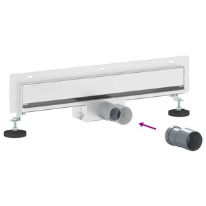 Wandmontierter Duschablauf Silber 50cm