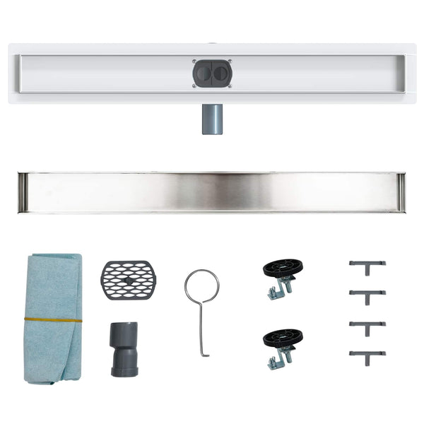 Duschablauf 2-in-1 Silber 70 cm