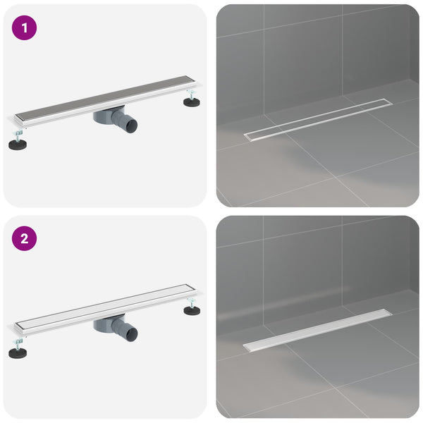 Duschablauf 2-in-1 Silber 70 cm