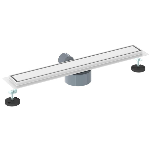 2-in-1 Duschablauf Silber 60cm Edelstahl