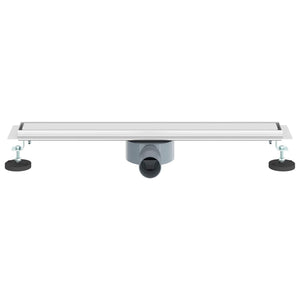2-in-1 Duschablauf Silber 60cm Edelstahl