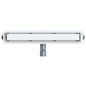 2-in-1 Duschablauf Silber 60cm Edelstahl