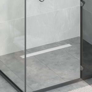2-in-1 Duschablauf Silber 80cm Edelstahl