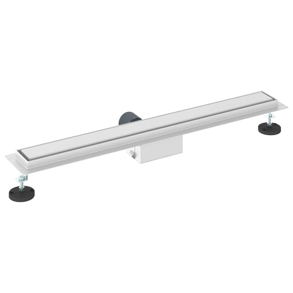 2-in-1 Duschablauf Silber 80cm Edelstahl