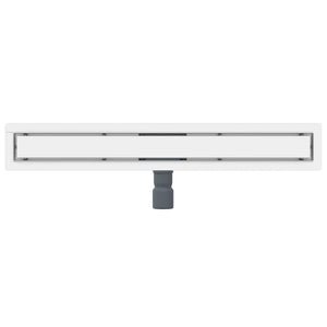2-in-1 Duschablauf Silber 80cm Edelstahl
