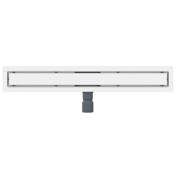 2-in-1 Duschablauf Silber 80cm Edelstahl