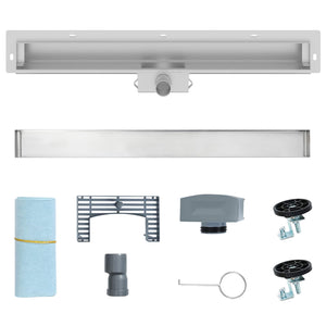 Wandmontierter Duschablauf Silber 70cm