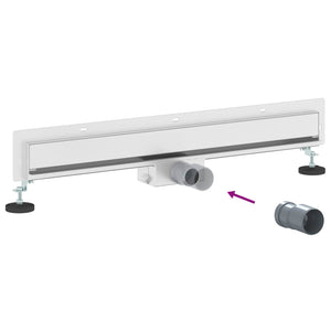 Wandmontierter Duschablauf Silber 70cm