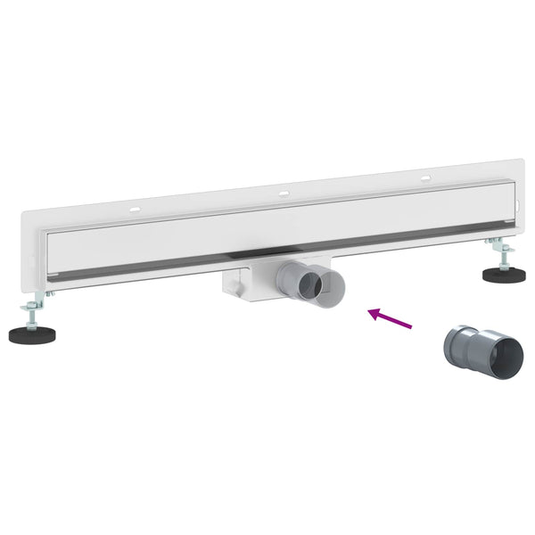 Wandmontierter Duschablauf Silber 70cm