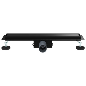 Schwarze Duschrinne 2in1 Edelstahl 60cm