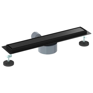 Schwarzer Duschablauf 2-in-1 Edelstahl 60cm