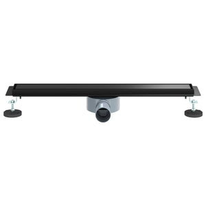 Schwarzer Duschablauf 2-in-1 Edelstahl 60cm