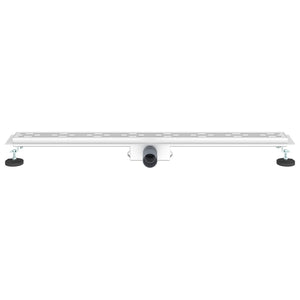 Edelstahl Duschablauf Silber Liniendesign 90cm