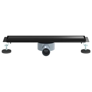 Schwarzer Duschablauf 2-in-1 Edelstahl 50cm