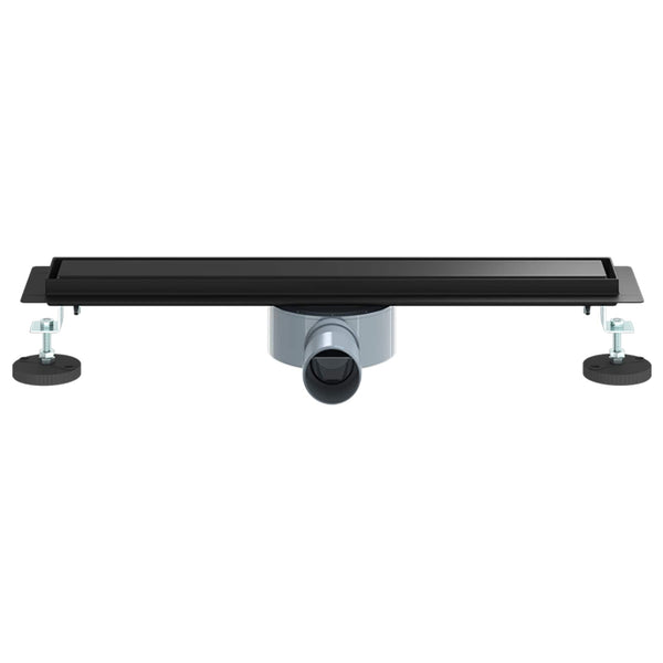 Schwarzer Duschablauf 2-in-1 Edelstahl 50cm