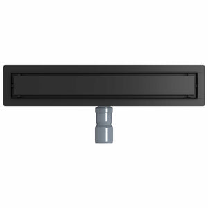 Schwarzer Duschablauf 2-in-1 Edelstahl 50cm