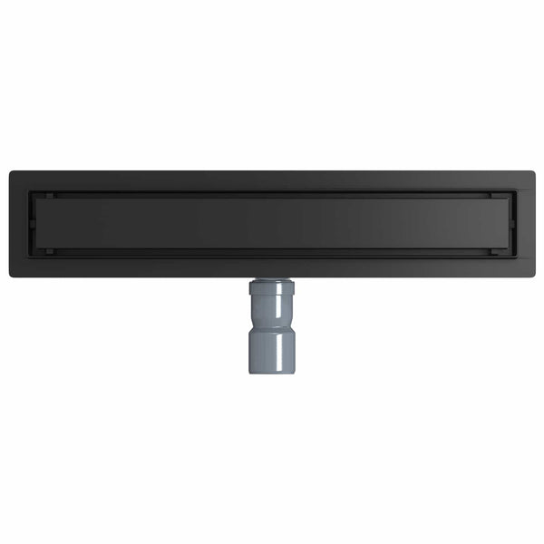 Schwarzer Duschablauf 2-in-1 Edelstahl 50cm