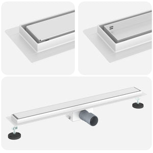 2-in-1 Duschablauf Silber 70 cm