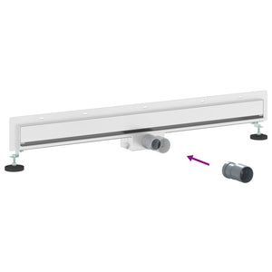 Wandmontierter Duschablauf Silber 90 cm
