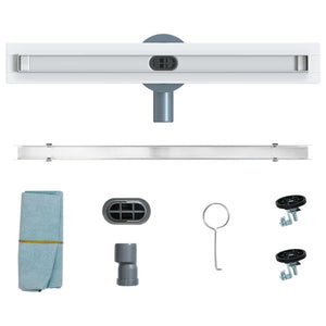 360° Duschablauf Silber Edelstahl 50cm