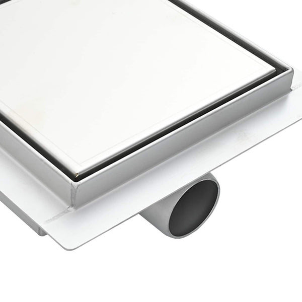 2-in-1 Duschablauf Silber 15x15cm Edelstahl