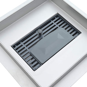 2-in-1 Duschablauf Silber 15x15cm Edelstahl