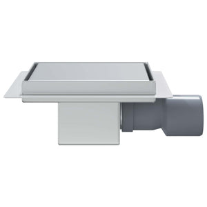 2-in-1 Duschablauf Silber 15x15cm Edelstahl