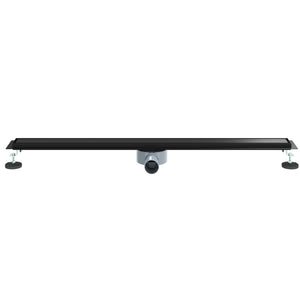 Schwarzer 2-in-1 Duschablauf mit Siphon, 100 cm