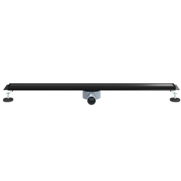 Schwarzer 2-in-1 Duschablauf mit Siphon, 100 cm