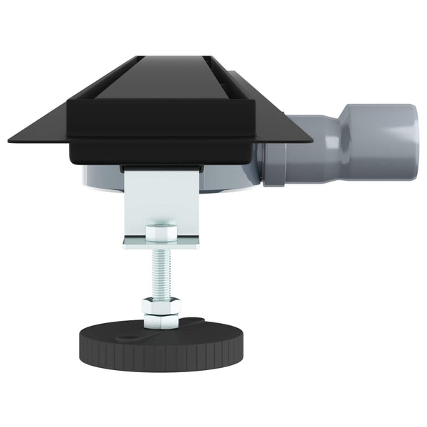 Schwarzer 2-in-1 Duschablauf mit Siphon, 100 cm