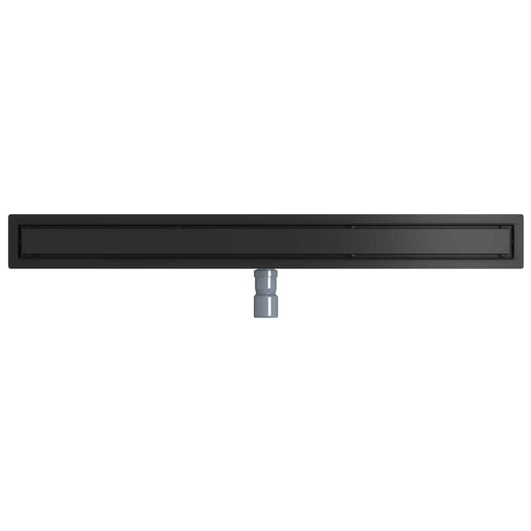 Schwarzer 2-in-1 Duschablauf mit Siphon, 100 cm