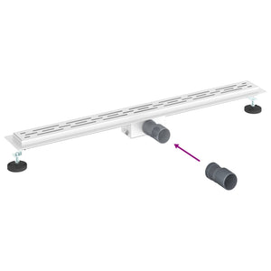 Edelstahl Duschablauf mit Liniendesign 100cm
