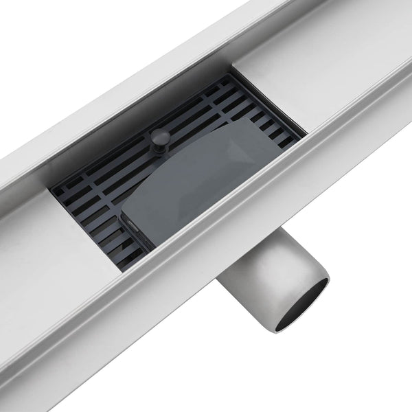 Duschablauf Silber Liniendesign 60cm Edelstahl