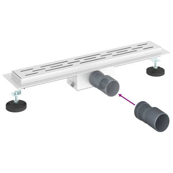 Duschablauf Silber Liniendesign 60cm Edelstahl