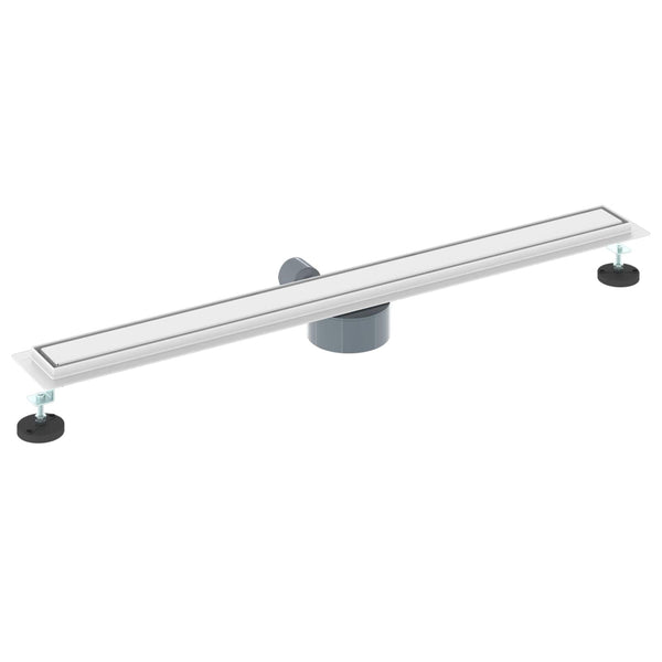 2-in-1 Duschablauf Silber 90cm Edelstahl